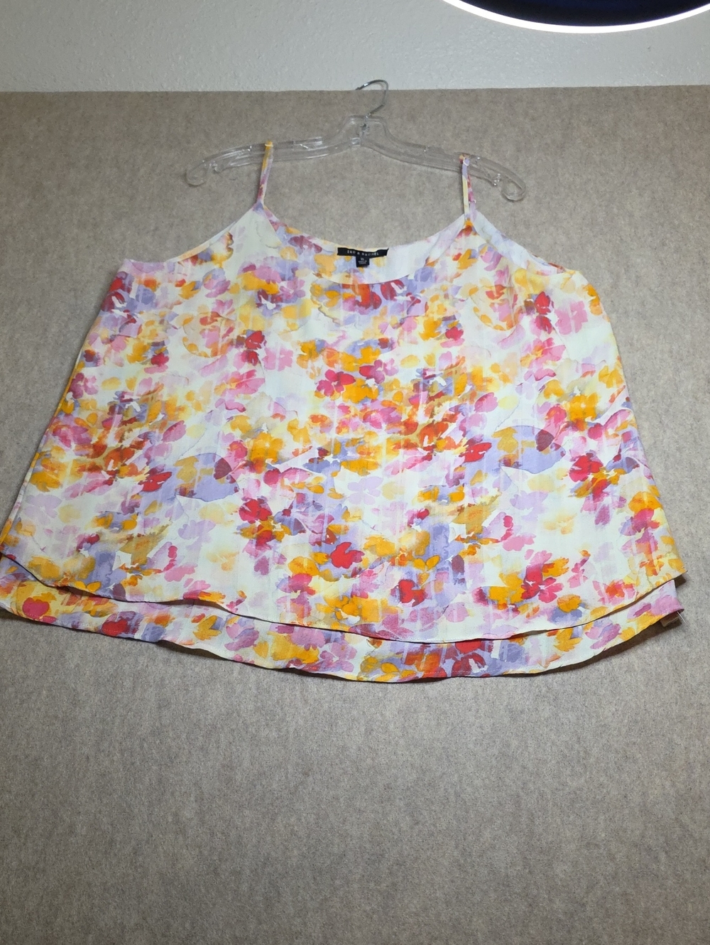 Floral Watercolor Zac And Rachel Cami Tank Top XL